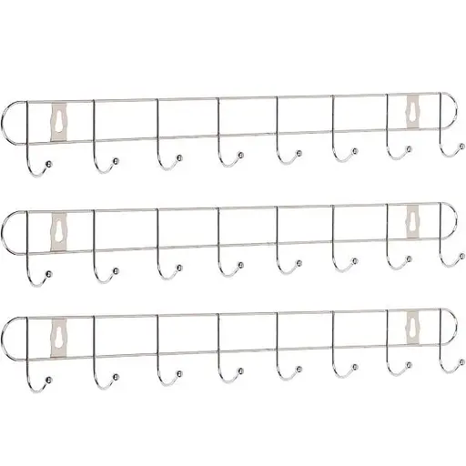 Вішалка настінна на 8 гачків, 54х5х4 см 240-8 - фото 2