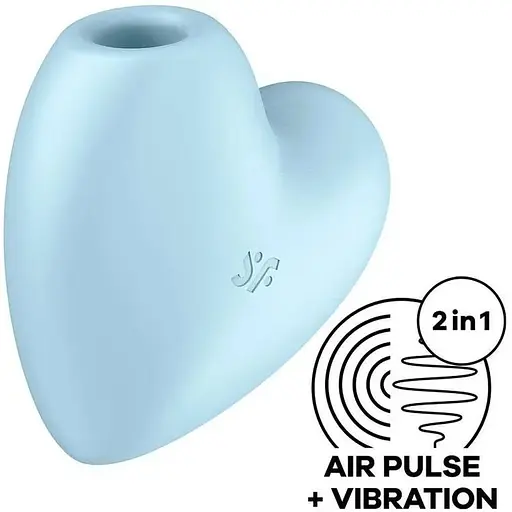 Вакуумный стимулятор Satisfyer Cutie Heart Голубой ваш маленький секрет интимного удовольствия - фото 3