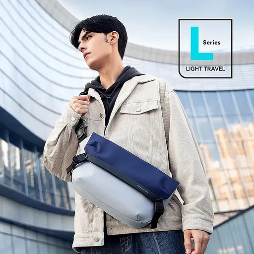 Вместительная сумка через плечо женская Mark Ryden MR2819 с отделением под планшет 11, Серо-синий - фото 4