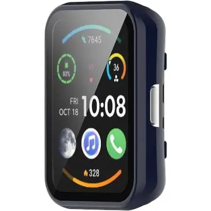 Чехол-накладка DK Пластик Gloss Стекло Full Cover для Huawei Watch Fit / Fit SE (016318) (dark blue)