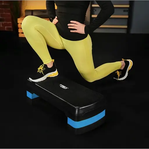 Степ платформа Trex Sport TX-030AS 3 рівнева чорно-блакитна - фото 6