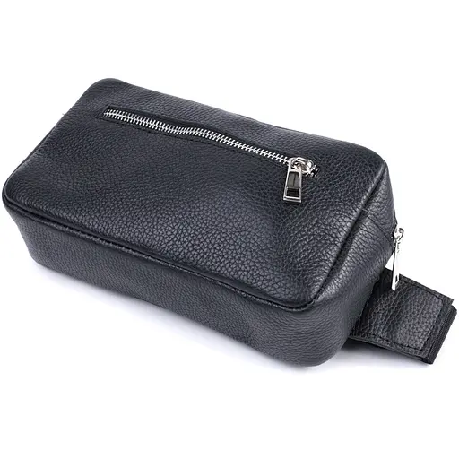 Чоловіча сумка-бананка із натуральної шкіри флотар SHVIGEL 22х11,5х5,5 см sum0026998 - фото 6