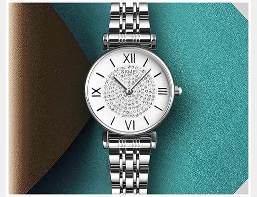 Жіночий класичний годинник Skmei 1533 Сріблястий - фото 5