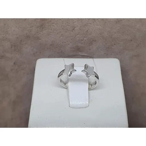 Срібне незамкнене кільце Qvaliz Зірки. 90101192 14,5 - фото 3