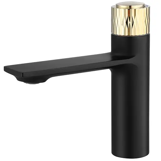 Смеситель для умывальника Rea Storm низкий black/gold REA-B9987 Черный - фото 4