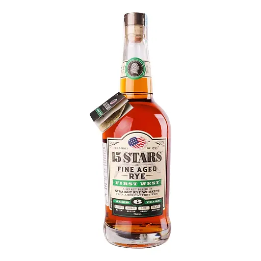 Виски 15 Stars First West Rye 52.5% 0.75 л
