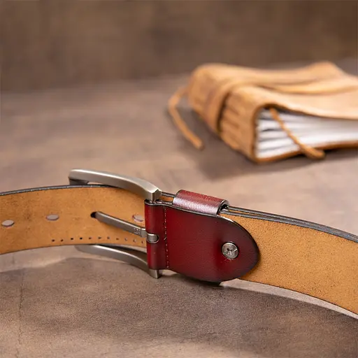 Ремінь шкіряний Vintage чоловічий 115х3,6 см acs0016956 - фото 6