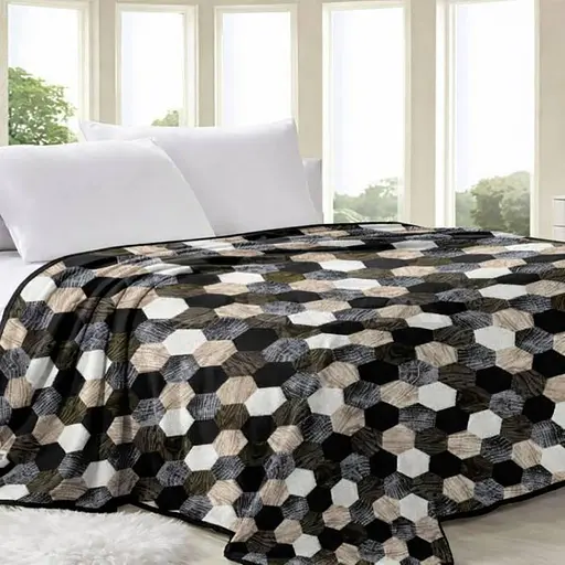 Покривало щільною структурою Бренд-велюр Плед на двоспальне ліжко з мікрофібри ТЕТ Устілки різнобарвні 200х230 см - фото 1