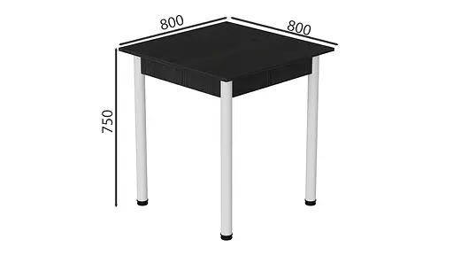 Стіл кухонний Ferrum-decor Агата 75x80x80 Білий ДСП Сосна Кембра 16мм (FRD-105676) - фото 3