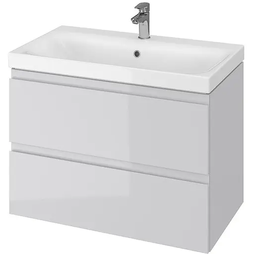 Тумба з умивальником Cersanit Moduo 80x45 Сірий - фото 1