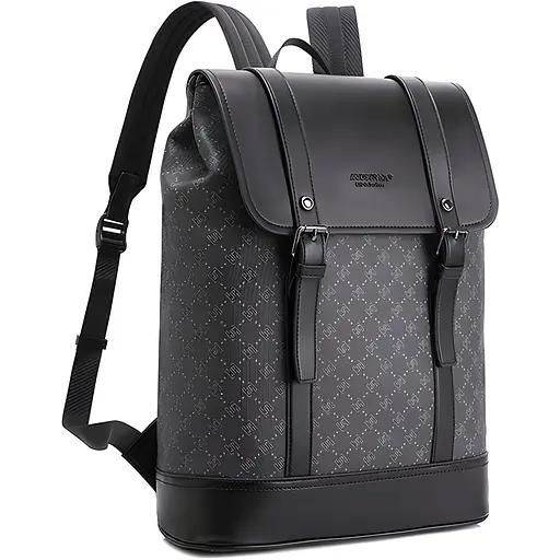Повседневный женский рюкзак Justpack из экокожи 29х43х13 см черный (JP60) - фото 2