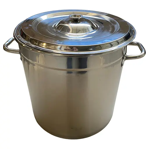 Каструля із нержавіючої сталі з кришкою 35 л, Zauberg Сірий 87713 - фото 3