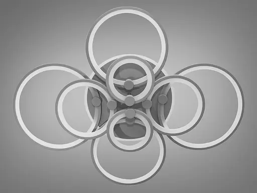 Светодиодная люстра смарт светильник с пультом, подсветкой, 175W - фото 2