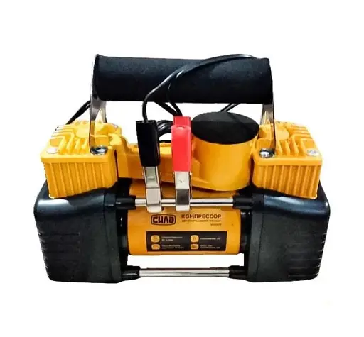 Компрессор автомобильный двухпоршневой Сила ДАБЛ 85 л/мин 10 Атм 30412 - фото 2