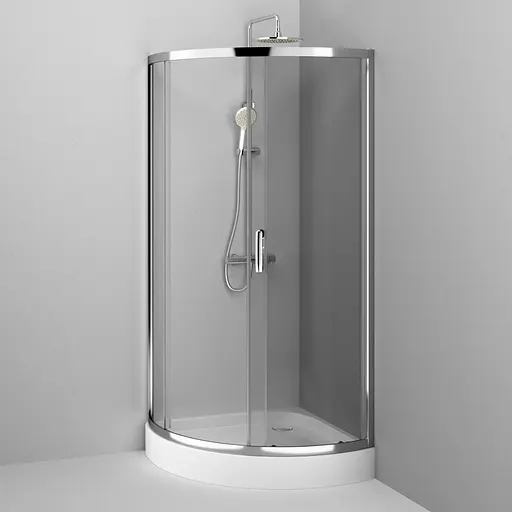 Душевая кабина Am.Pm Like 90x90 см стекло прозрачное без поддона хром матовый W83UG-315-090MT, Универсальная, прозрачная, хром матовый - фото 8