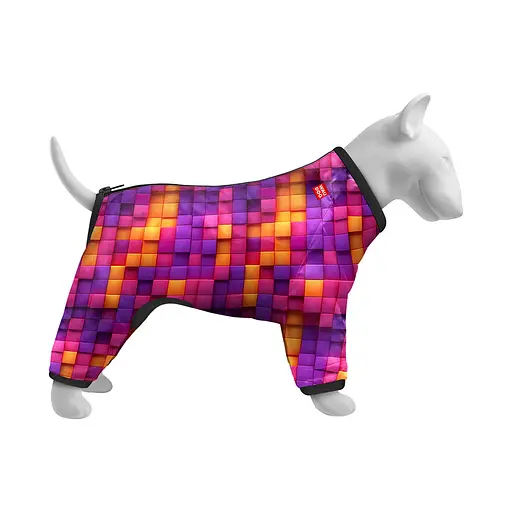 Ветровка для собак Waudog Clothes рисунок Кубы 3Д L50 В 70-74 см С 47-50 см - фото 3