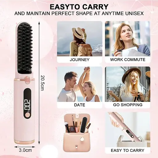 Бездротова щітка для випрямлення волосся - фото 7