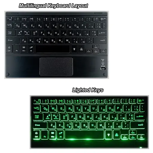 Чохол клавіатура Samsung Galaxy Tab S9 Plus / S9 FE+ / S10+ 12.4 SM X810 X816 X610 X616 X820 X826 BlueTooth Keyboard with TP - фото 10
