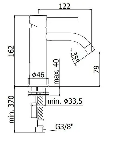 Смеситель для умывальника Paffoni Light LIG 075 NO, Черный матовый - фото 3