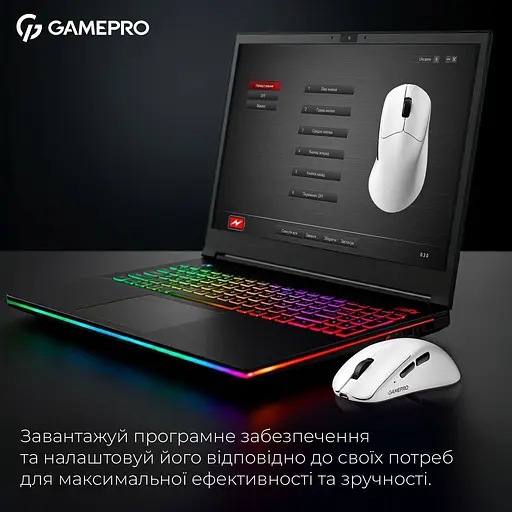 Миша GamePro Asgard Surt Wireless White (GM017W) [140401] - фото 9