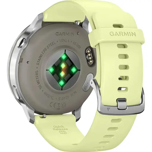 Смарт-часы Garmin Venu 4, 45 мм Silver with Citron Silicone Band 010-03014-02 (146409) - фото 6