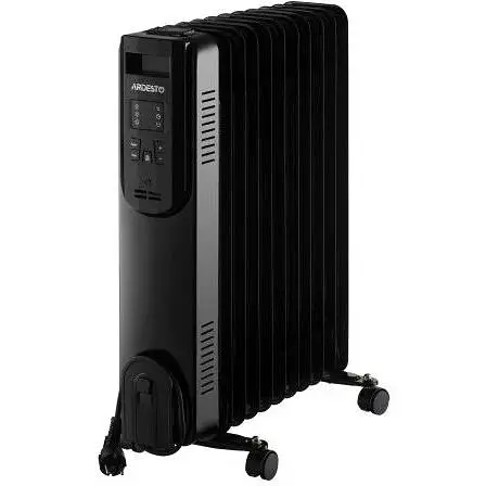Масляный радиатор Ardesto 2.5 кВт площадь обогрева 25 кв.м черный напольный 11 секций (OFH-E11X2) - фото 1