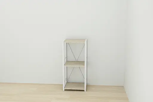 Етажерка 3/34 Ferrum-decor Серії Коннект 73x34x28 білий ДСП Дуб Сонома 16мм (FRD-104298) - фото 7