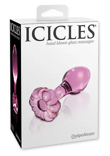 Анальна пробка Pipedream Icicles No.48, 7.5 см (рожевий) - фото 3