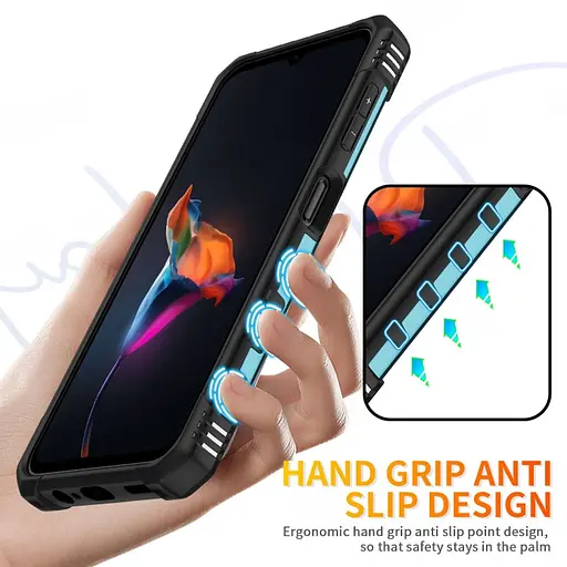 Чехол Epik ударопрочный Pathfinder Ring для Samsung Galaxy A14 4G/5G Голубой/Light Blue - фото 2