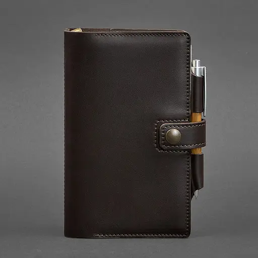 Шкіряний блокнот (Софт-бук) 4.0 темно-коричневий - фото 6