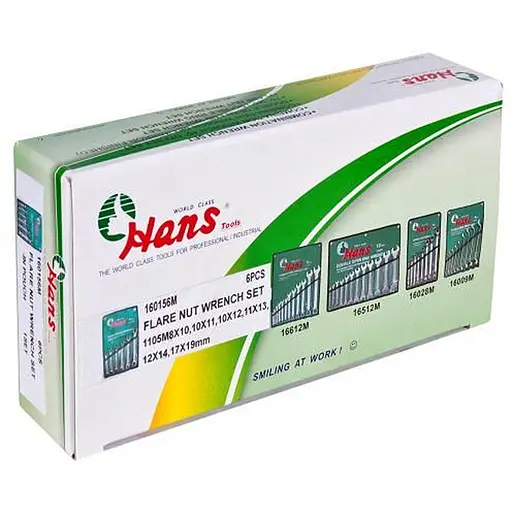 Набір ключів Hans 8-19 мм 6 предметів (160156M) - фото 4