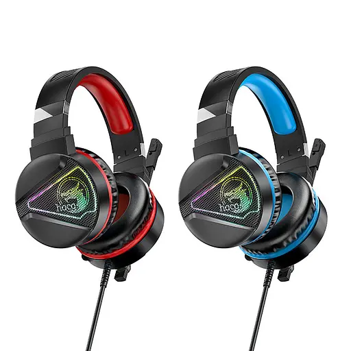 Навушники Hoco W104 Cool tour з мікрофоном Ігрова гарнітура (blue) - фото 2