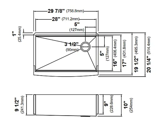 Кухонная мойка Kraus Kore KWF210-30, Нержавеющая сталь - фото 3