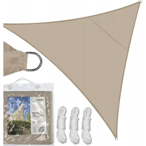 Тент-вітрило Jumi Garden сонцезахисний 3,6 х 3,6 х 3,6 м пісочний - фото 2