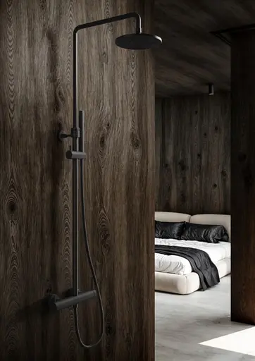 Душевая система Kohlman Axel graphite QW276AG, Графит - фото 2