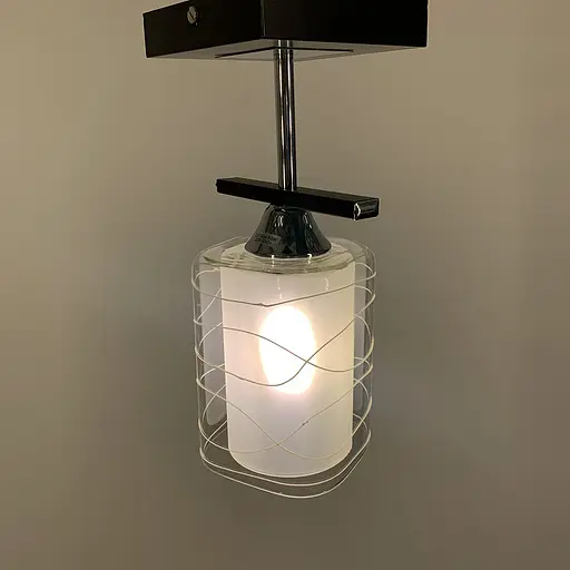 Стельова люстра в чорному корпусі на 1 плафон Line.F 126/1 P BK - фото 3