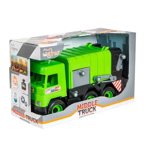 Мусоровоз Tigres Middle Truck зеленый (39484)