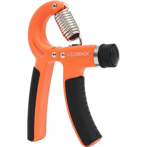 Еспандер кістьовий Cornix 5-60 кг з регульованим навантаженням XR-0143 Orange/Black - фото 1