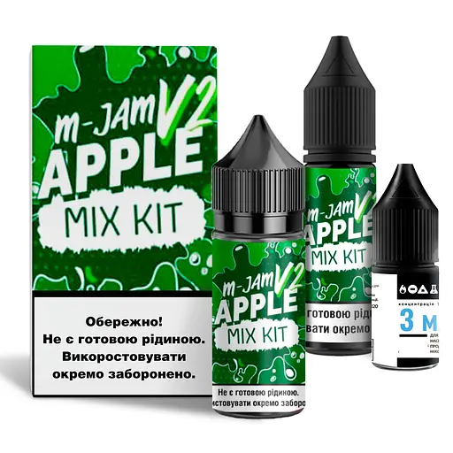 Набор компонентов для самозамеса солевой заправки Flavorlab M-Jam V2 30 мл Apple Яблоко, 0-65 мг (17946)