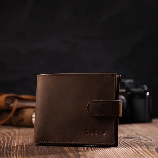 Урожай чоловічий гаманець з натуральної шкіри Tony Bellucci 12х9.5х1 см acs0029618 - фото 7