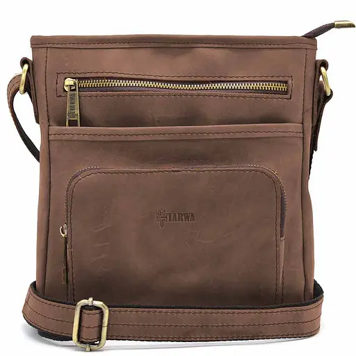 Чоловіча шкіряна сумка з кишенею TARWA 22х25.5х3.5 см sum0028296 - фото 3