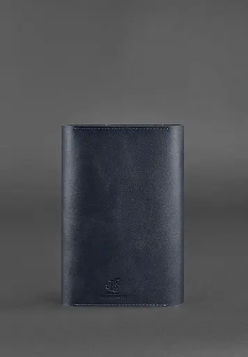 Шкіряний блокнот (Софт-бук) 5.0 темно-синій - фото 6