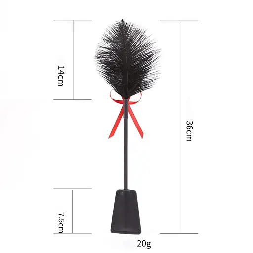 Стек Fetish B-Series Tickler Whip 2.0, 36 см (черный) - фото 3