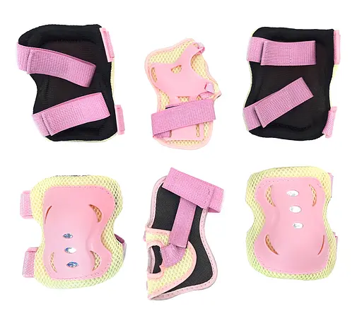 Комплект детский шлем и защита Yongkang GB24429-2009 S (5-9 л) желтый крылья (G0001964) - фото 9