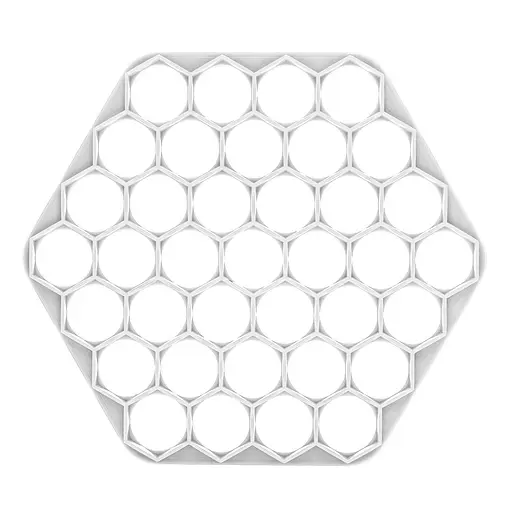 Пластикова пельменниця шестикутна форма для приготування пельменів) Ø23 см, Kitchette Білий 84451 - фото 1