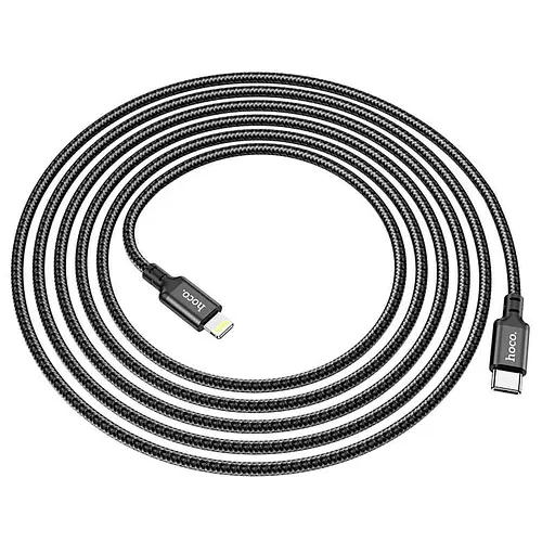 Кабель Hoco X14 Double speed PD charging data cable Lightning L-2 м Чорний - фото 2