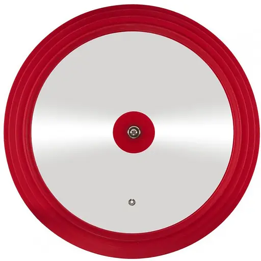 Стеклянная крышка Heinner с силиконовым ободом красная (HR-AER-28D32R) - фото 3