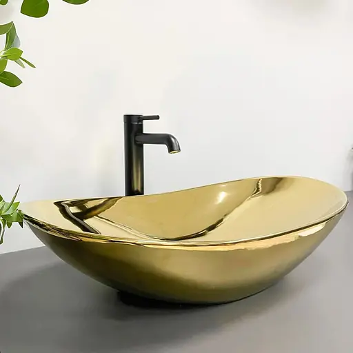 Умивальник VBI Turin gold glossy накладний VBI-011509, Золотий - фото 1