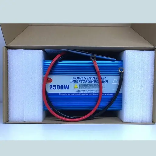 Преобразователь постоянного тока Power Inverter Wimpex авто инвертор 12В-220В WX-2510 2500W Синий - фото 7