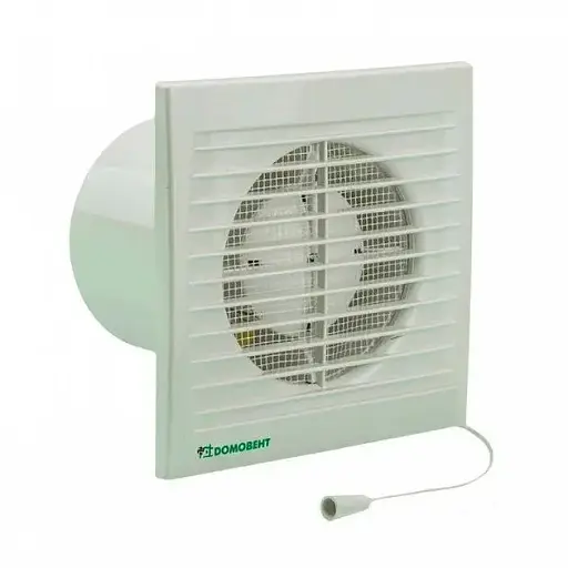 Вытяжной вентилятор Домовент 125 С1В со шнурковым выключателем белого цвета - фото 2